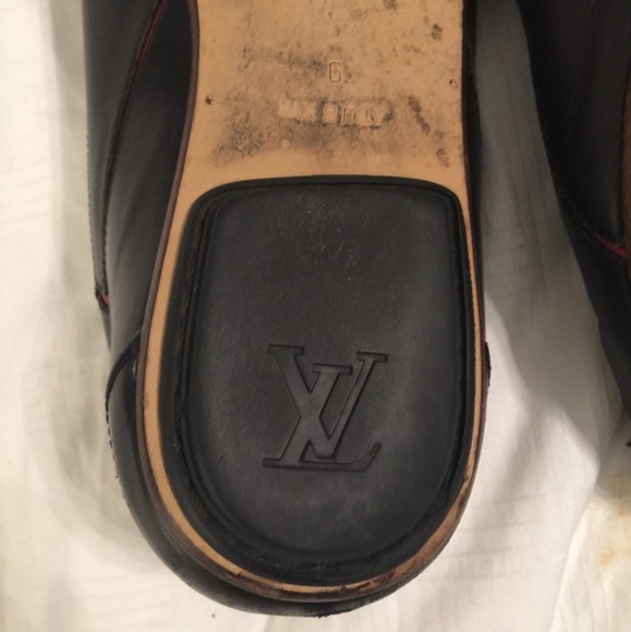 Louis Vuitton Black Leather Men's Sneakers UK 6 US 7 on the chart - Picture 4 of 10